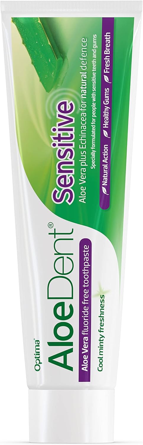 Sensitive Aloe and Echinacea Toothpaste Peppermint Fluoride Free 100ml [BLACK FRIDAY] - Eco Natural Products - Aloe Dent - Toothpaste