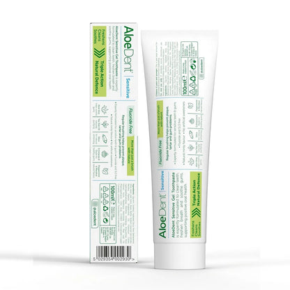 Sensitive Aloe Vera Toothpaste Fluoride Free 100ml - Aloe Dent - Toothpaste - Aloe Dent