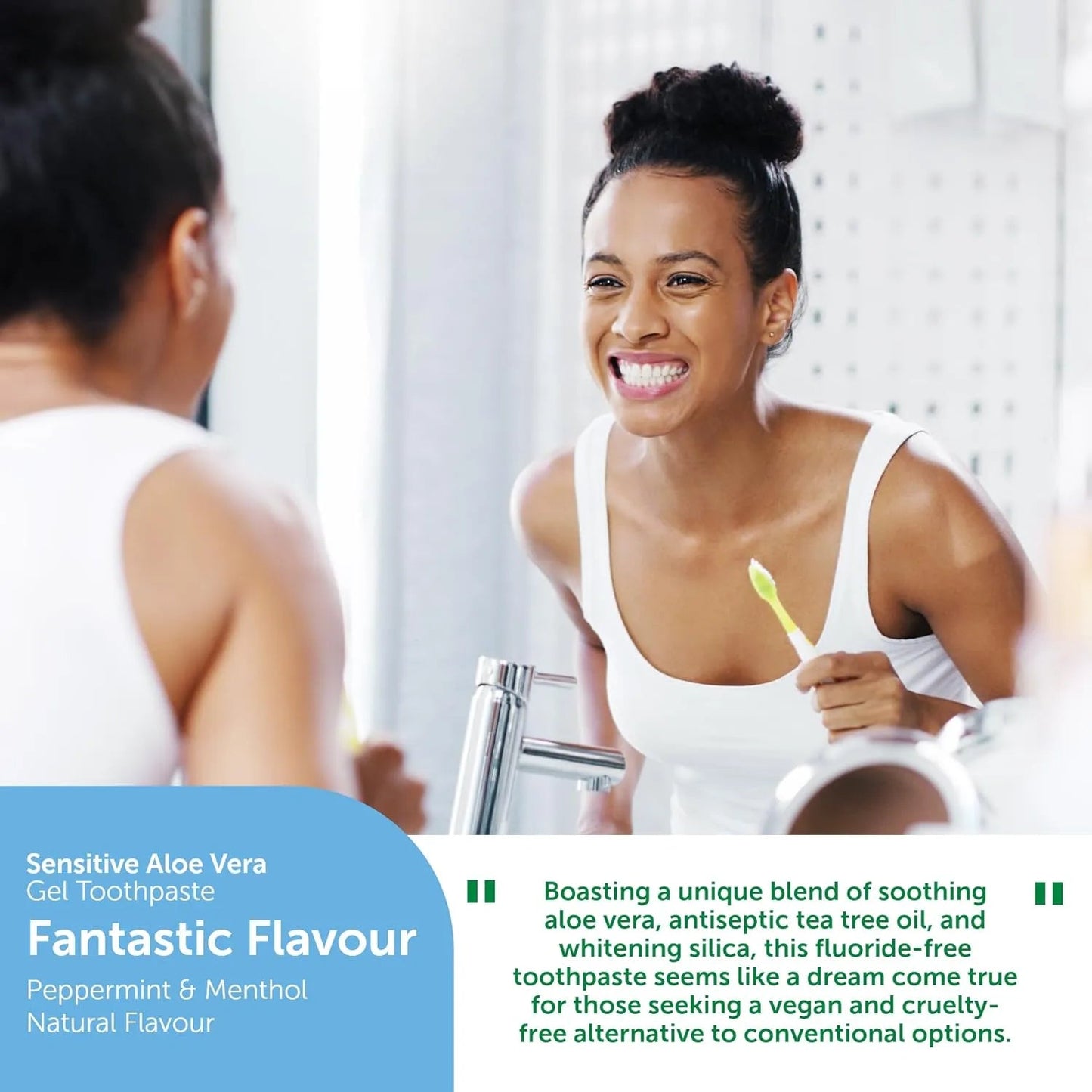 Sensitive Aloe Vera Toothpaste Fluoride Free 100ml - Aloe Dent - Toothpaste - Aloe Dent