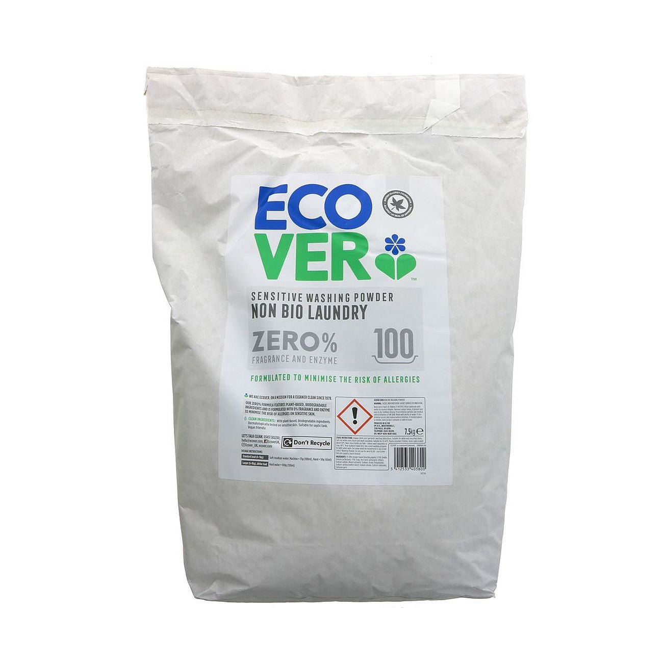 Sensitive Non - Bio Washing Powder 7.5kg - Ecover - Washing Powder - Eco Natural Products