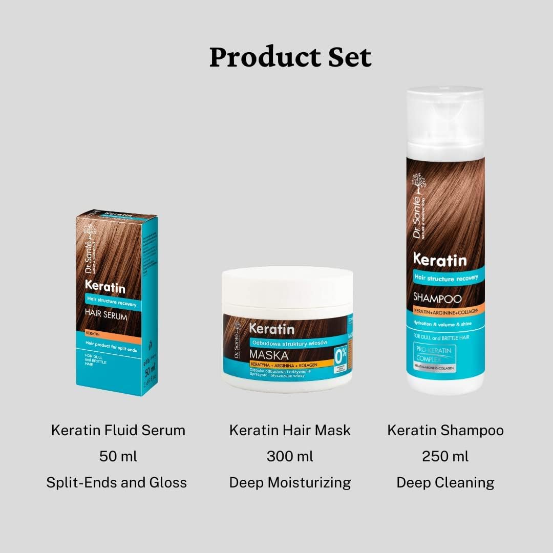 Serum Keratin for Dull & Brittle Hair 50ml - Dr. Sante - Deep Conditioning - Eco Natural Products