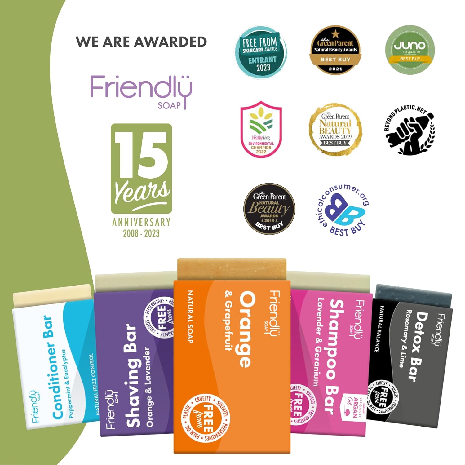 Shampoo Bar Fragrance Free 95g - Friendly Soap - Shampoo - Eco Natural Products