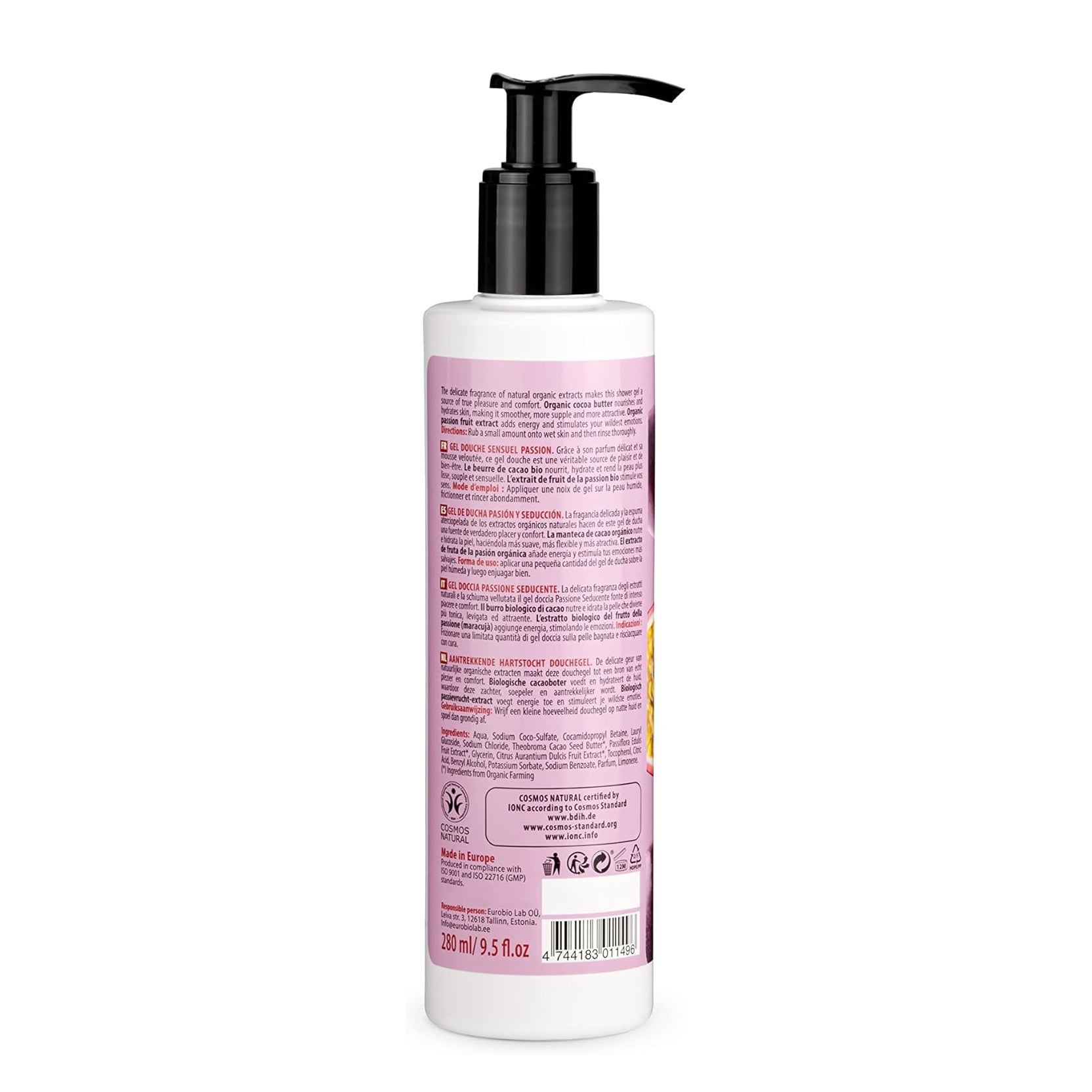 Shower Gel Alluring Passion Fruit & Cocoa 280ml - Organic Shop - Body Wash - Eco Natural Products
