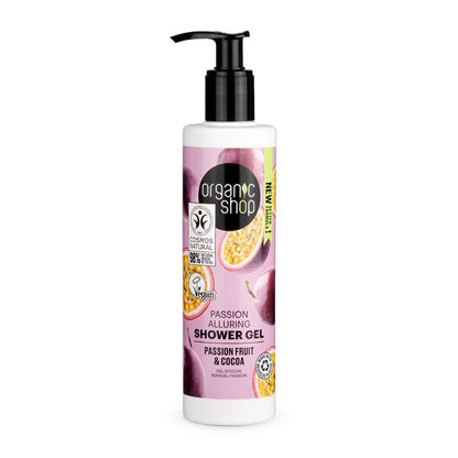 Shower Gel Alluring Passion Fruit & Cocoa 280ml - Organic Shop - Body Wash - Eco Natural Products