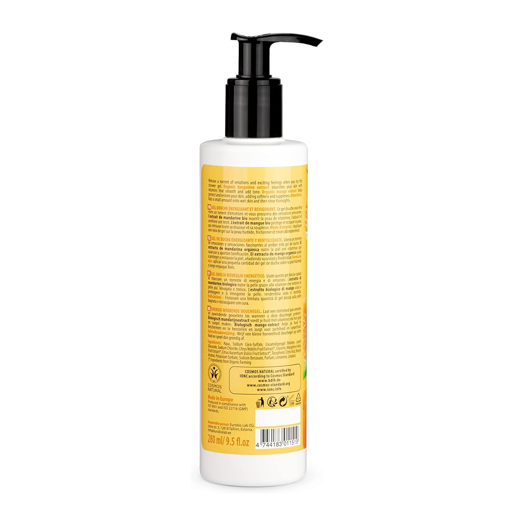 Shower Gel Awaking Tangerine & Mango 280ml - Organic Shop - Body Wash - Eco Natural Products