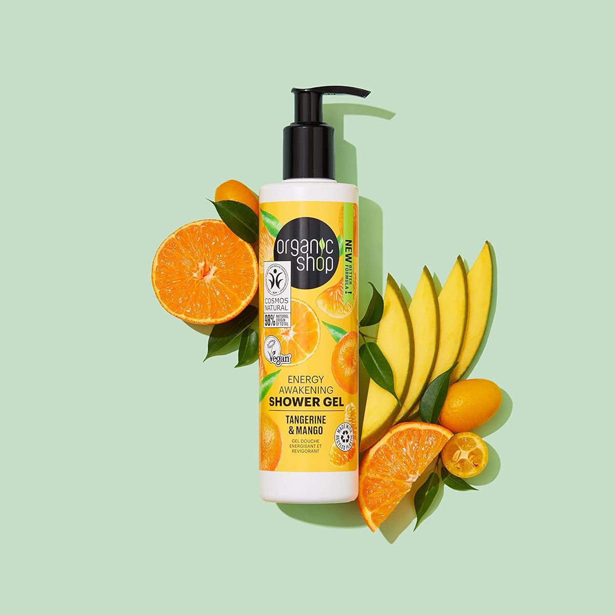 Shower Gel Awaking Tangerine & Mango 280ml - Organic Shop - Body Wash - Eco Natural Products