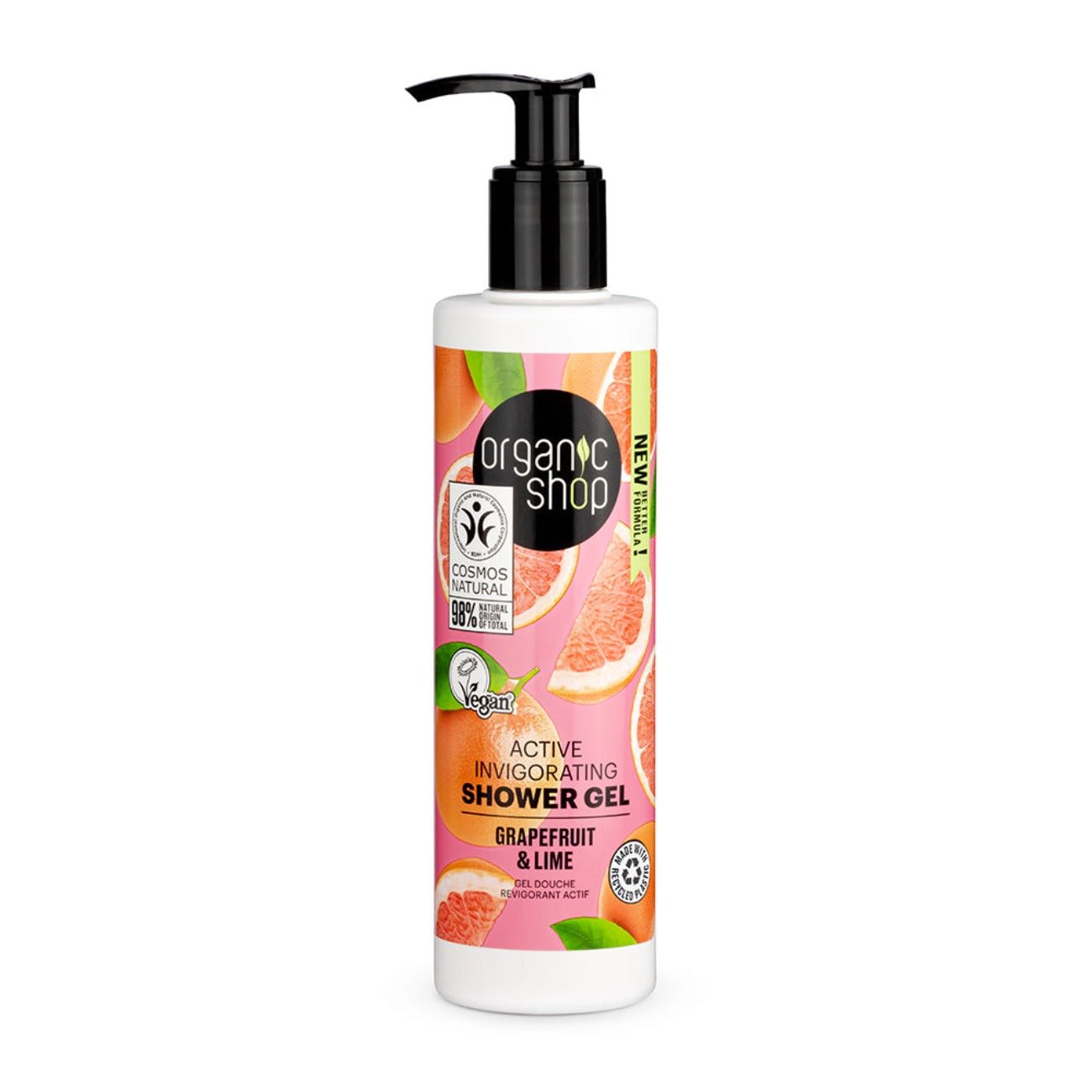 Shower Gel Invigorating Grapefruit & Lime 280ml - Organic Shop - Body Wash - Eco Natural Products