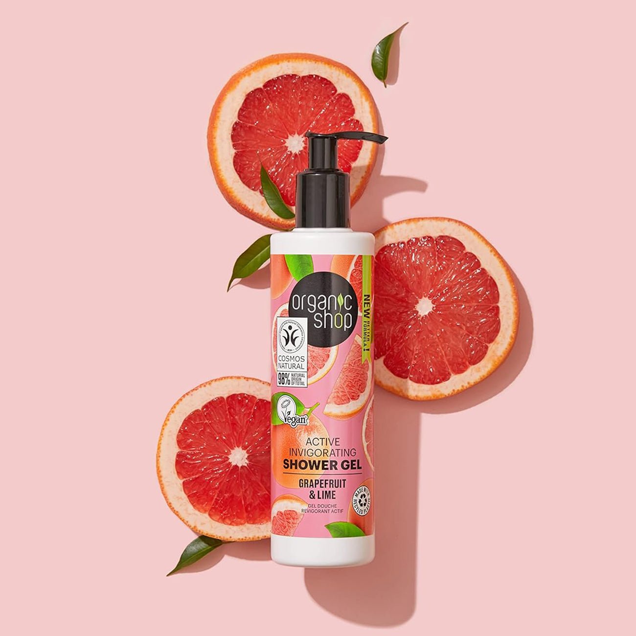 Shower Gel Invigorating Grapefruit & Lime 280ml - Organic Shop - Body Wash - Eco Natural Products