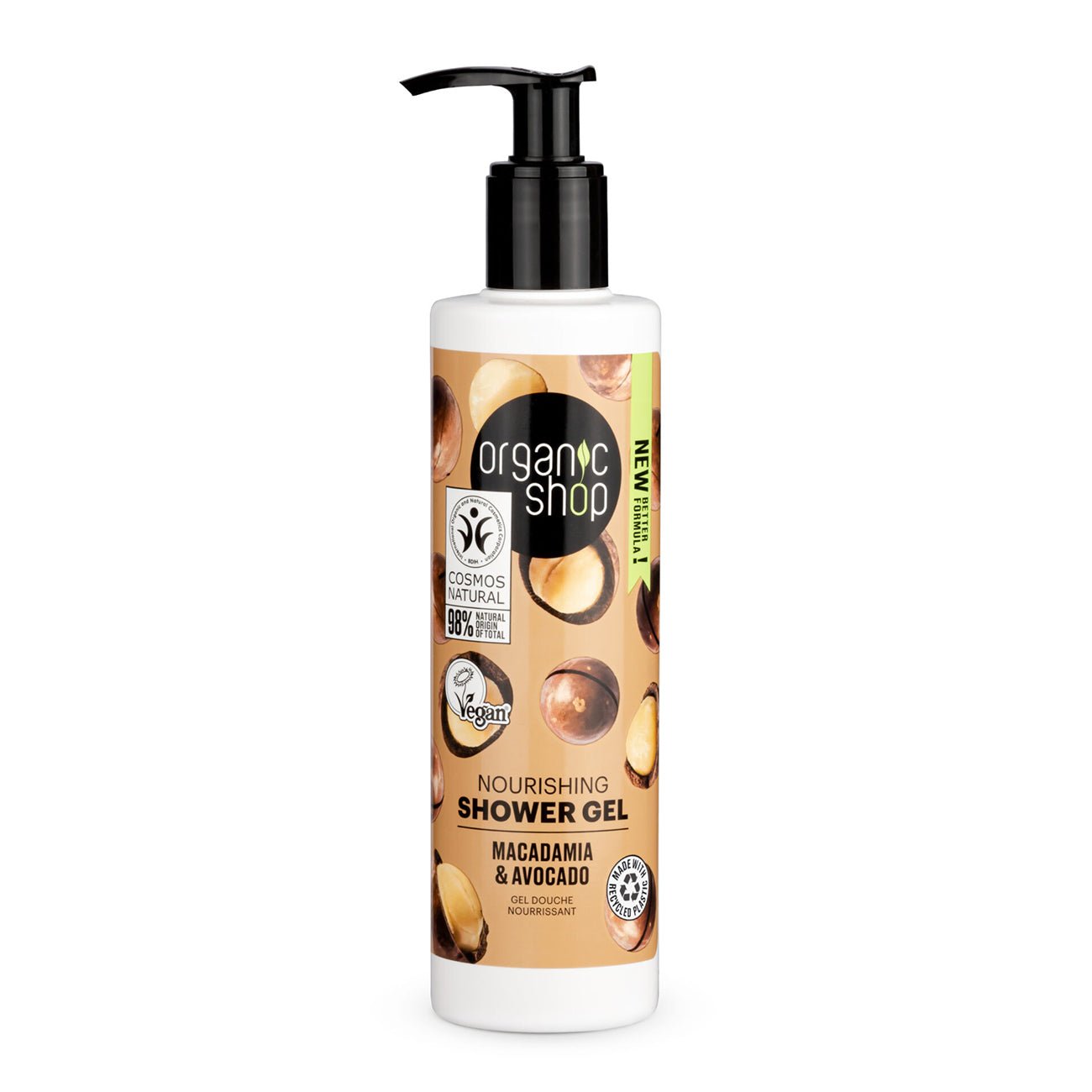 Shower Gel Nourishing Macadamia & Avocado 280ml - Organic Shop - Body Wash - Eco Natural Products