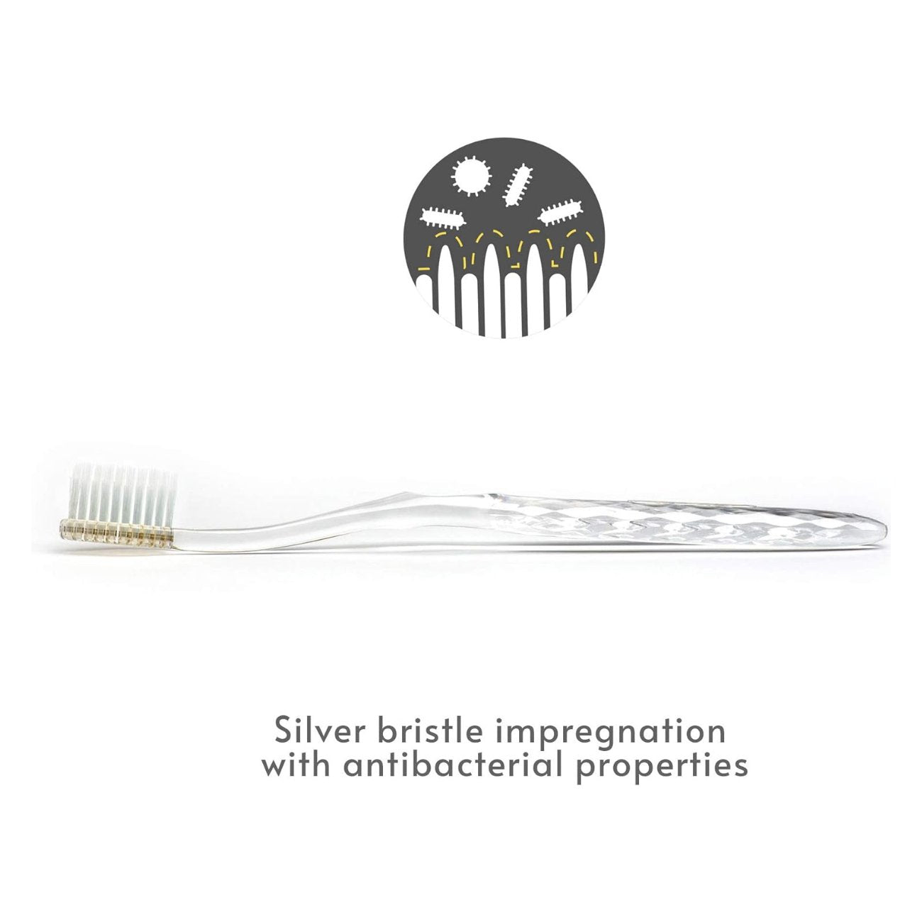 Silver Toothbrush Crystal Handle - Nano - B - Toothbrush - Eco Natural Products