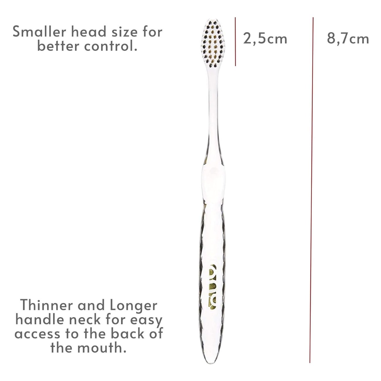 Silver Toothbrush Crystal Handle - Nano - B - Toothbrush - Eco Natural Products