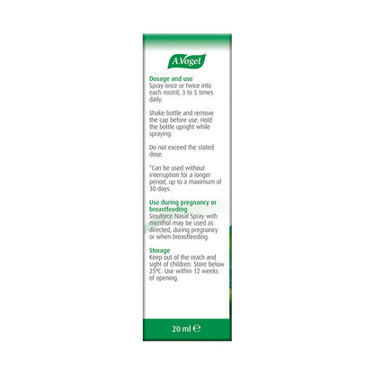 Sinuforce Nasal Spray 20ml - A. Vogel - Herbal Supplement - Eco Natural Products