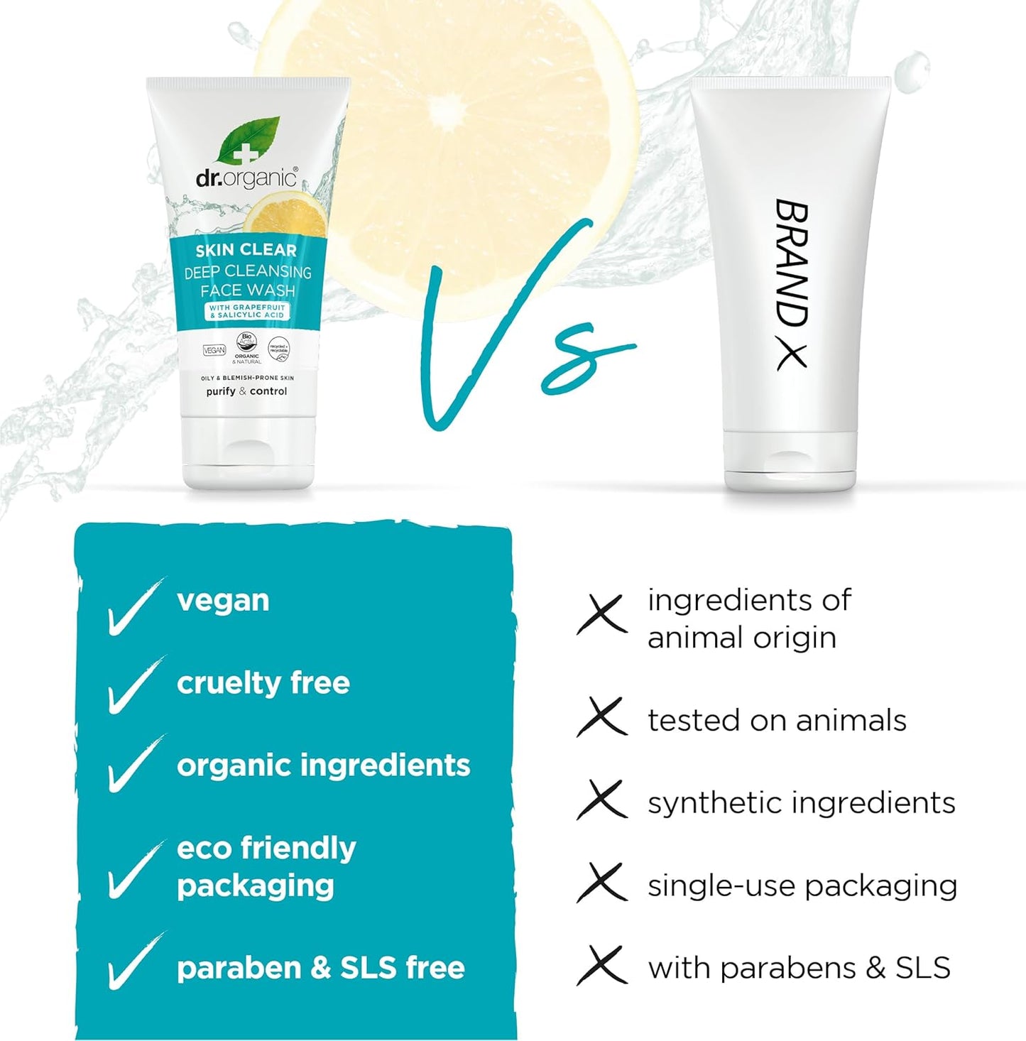 Skin Clear Deep Pore Face Wash 125ml - Dr Organic - Facial Cleansers - Dr Organic