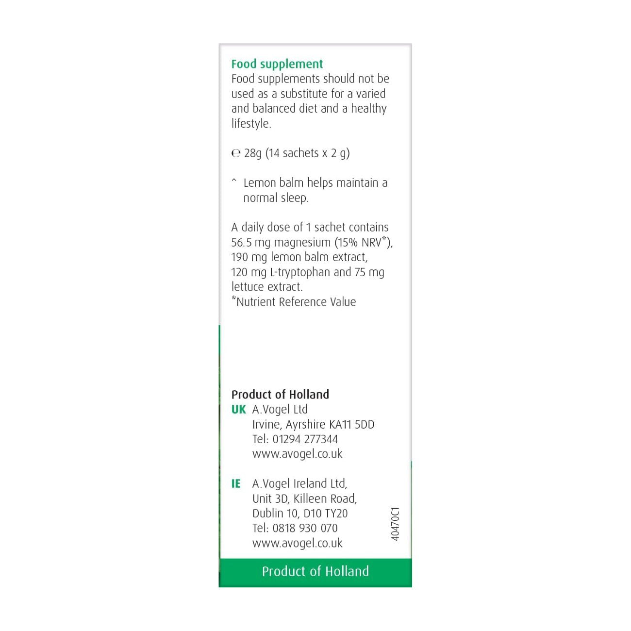 Sleep Well Dissolvable Granules 14 Sachets - A. Vogel - Food Supplement - Eco Natural Products