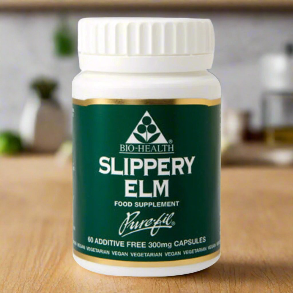 Slippery Elm 300mg 60 Capsules - Bio Health - Food Supplement - Eco Natural Products