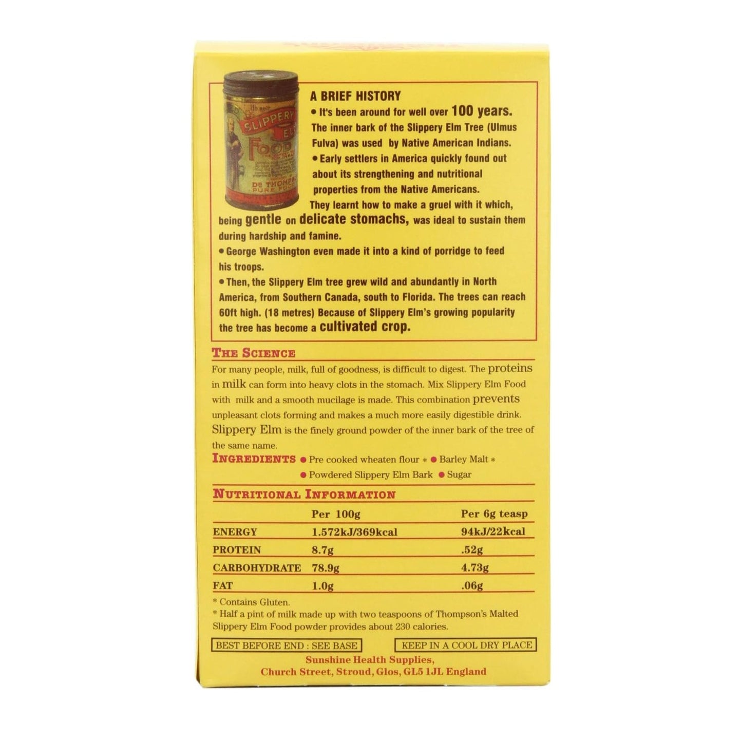 Slippery Elm Malted 454g - Thompsons - Drink - Eco Natural Products