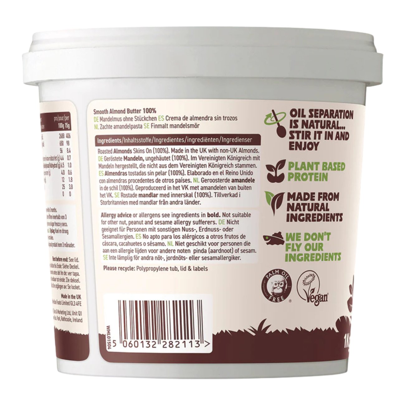 Smooth Almond Butter 1000g - Meridian - Butter & Margarine - Eco Natural Products