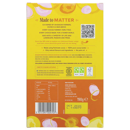 Smooth Caramel Luxury Milk Chocolate Mini Eggs 190g - Divine Chocolate - Pralines - Divine Chocolate