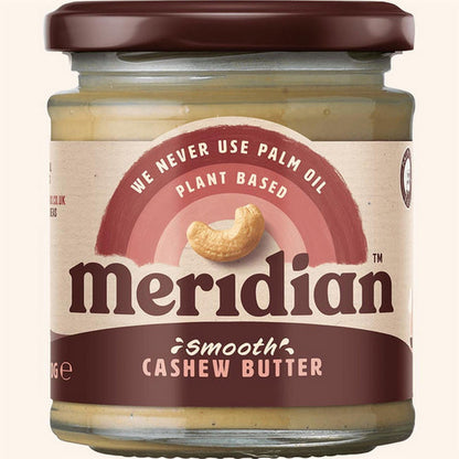 Smooth Cashew Butter 170g - Meridian - Spreads - Eco Natural Products