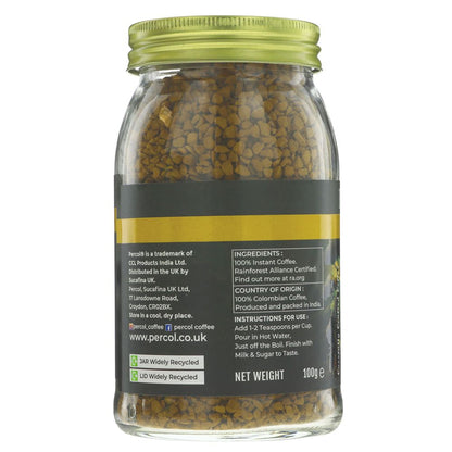 Smooth Columbian Coffee Instant 100g - Percol - Coffee - Eco Natural Products