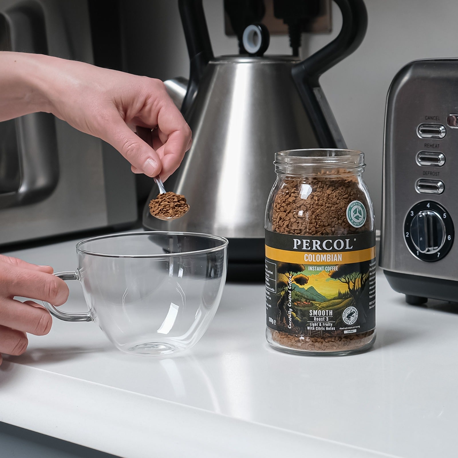 Smooth Columbian Coffee Instant 100g - Percol - Coffee - Eco Natural Products