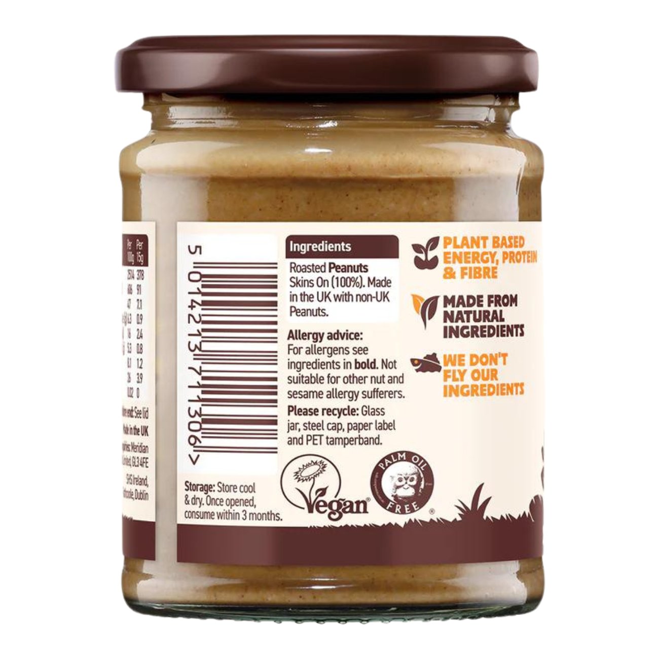 Smooth Peanut Butter 100% 280g - Meridian - Peanut Butter - Eco Natural Products