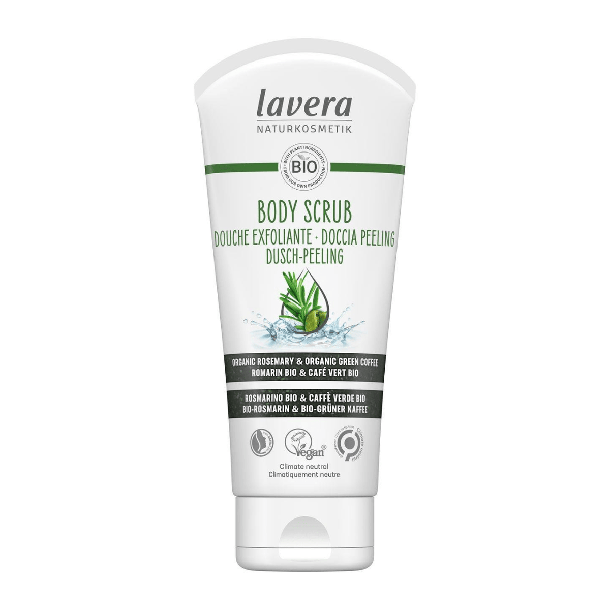 Smooth Skin Body Scrub Rosemary and Coffee 200ml - Lavera - Skin Care Masks & Peels - Eco Natural Products