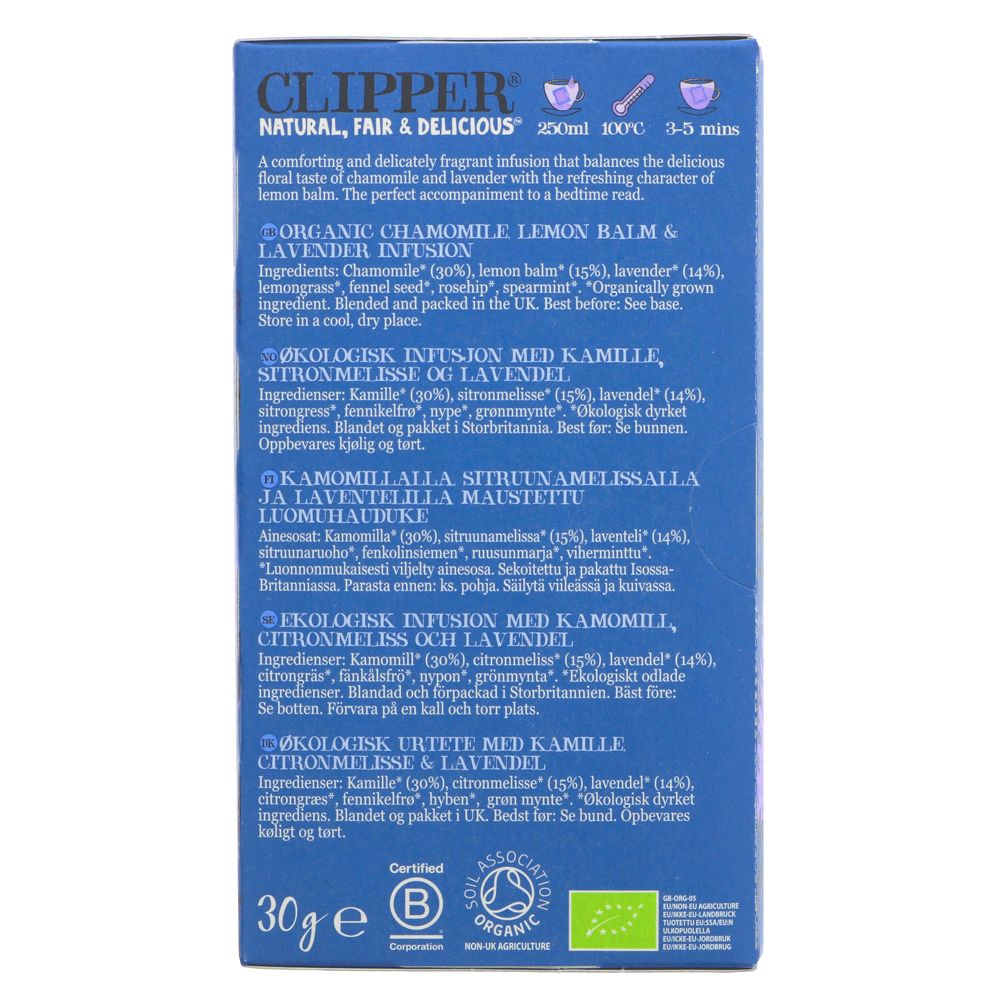 Snore and Peace Infusion 20 Bags - Clipper - Infusion - Eco Natural Products