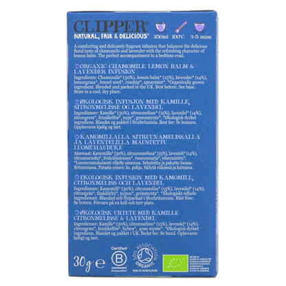 Snore and Peace Infusion 20 Bags - Clipper - Infusion - Eco Natural Products