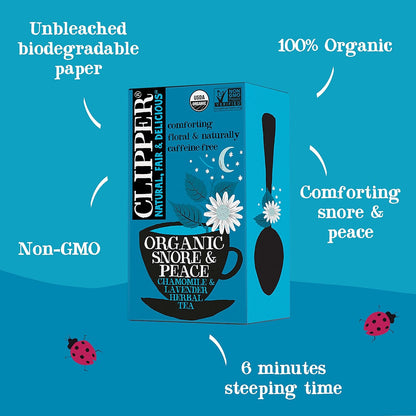 Snore and Peace Infusion 20 Bags - Clipper - Infusion - Eco Natural Products