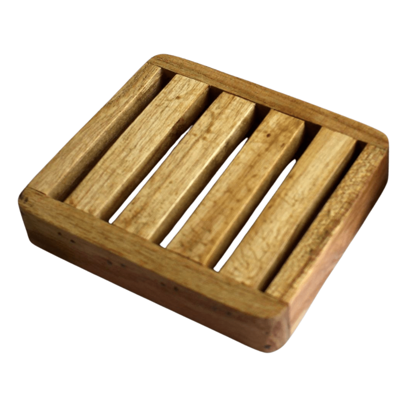 Handmade Jempinis wood soap dish with six raised bars – sustainable, plastic free and ethically produced.