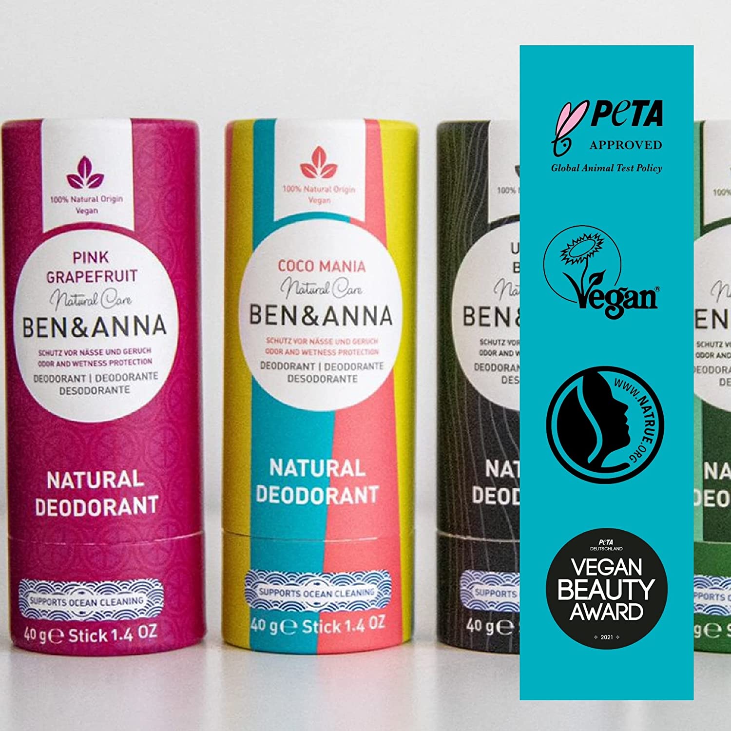 Soda Deodorant Paper Tube - Coco Mania 40g - Ben & Anna - Deodorant - Eco Natural Products