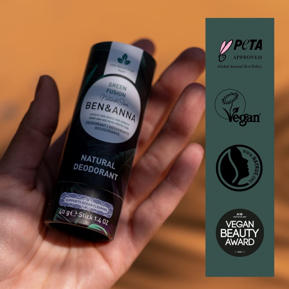 Soda Deodorant Paper Tube - Green Fusion 40g - Ben & Anna - Deodorant - Eco Natural Products