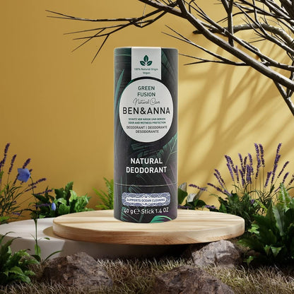 Soda Deodorant Paper Tube - Green Fusion 40g - Ben & Anna - Deodorant - Eco Natural Products