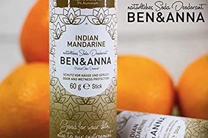 Soda Deodorant Paper Tube Indian Mandarine 60g - Ben & Anna - Deodorant - Eco Natural Products