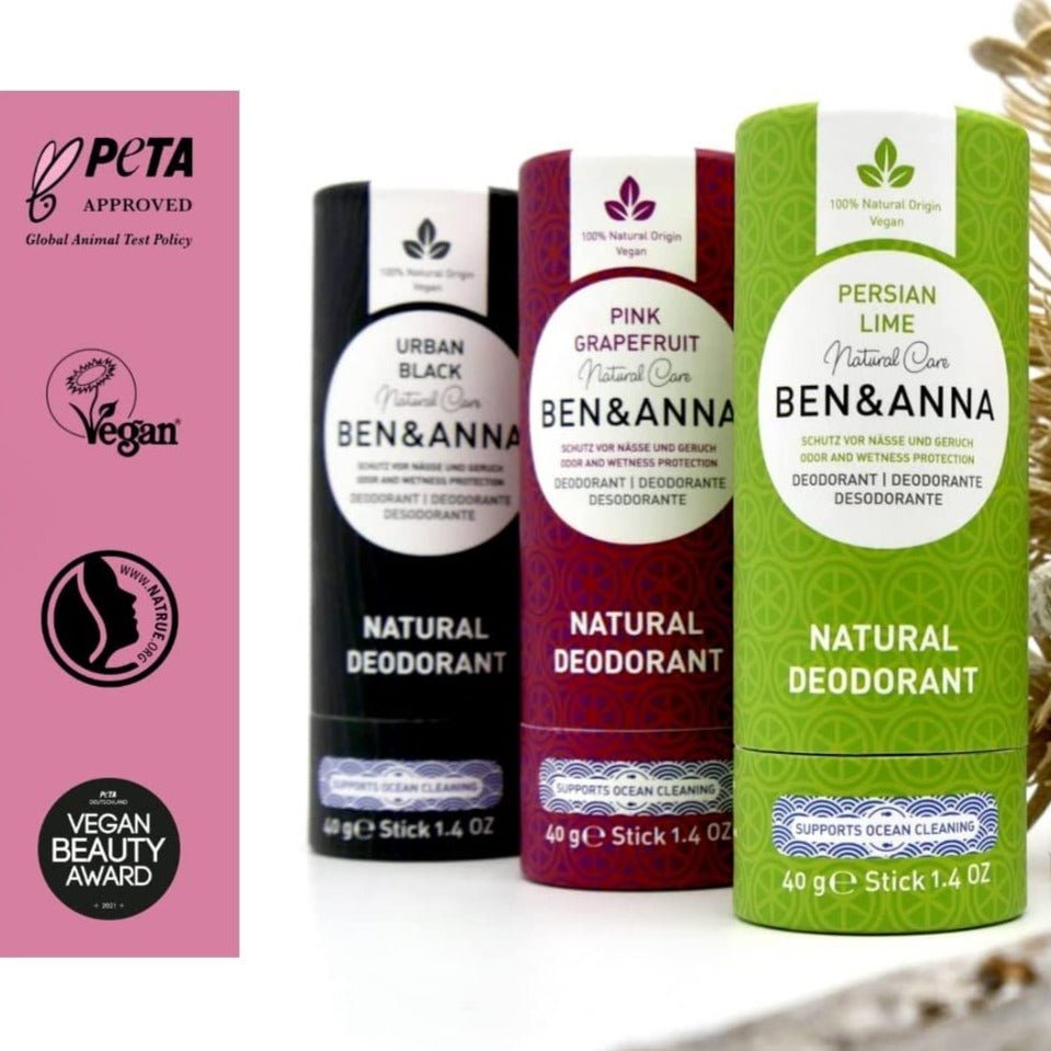 Soda Deodorant Paper Tube - Persian Lime 40g - Ben & Anna - Deodorant - Eco Natural Products