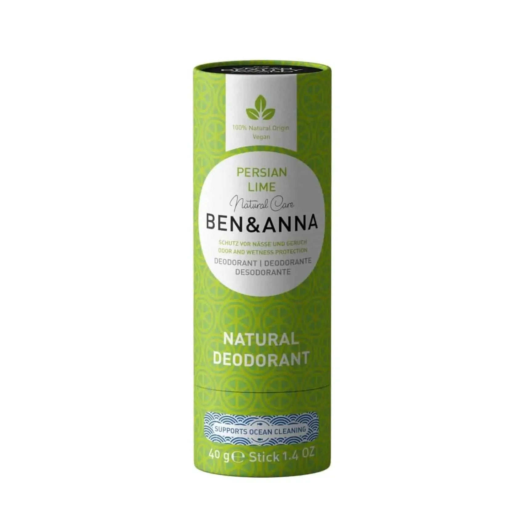 Soda Deodorant Paper Tube - Persian Lime 40g - Ben & Anna - Deodorant - Eco Natural Products