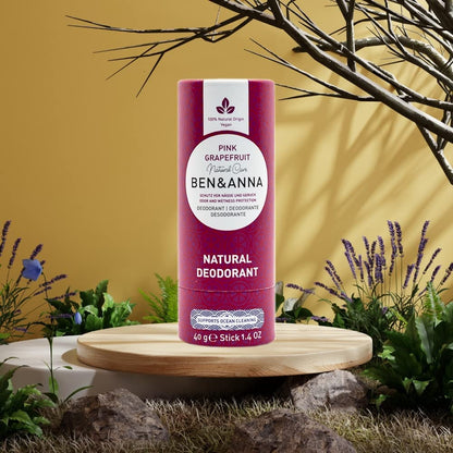 Soda Deodorant Paper Tube - Pink Grapefruit 40g - Ben & Anna - Deodorant - Eco Natural Products