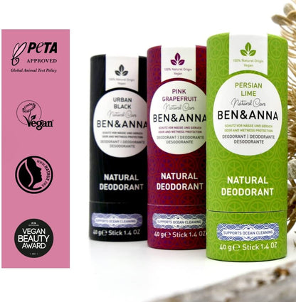 Soda Deodorant Paper Tube - Pink Grapefruit 40g - Ben & Anna - Deodorant - Eco Natural Products
