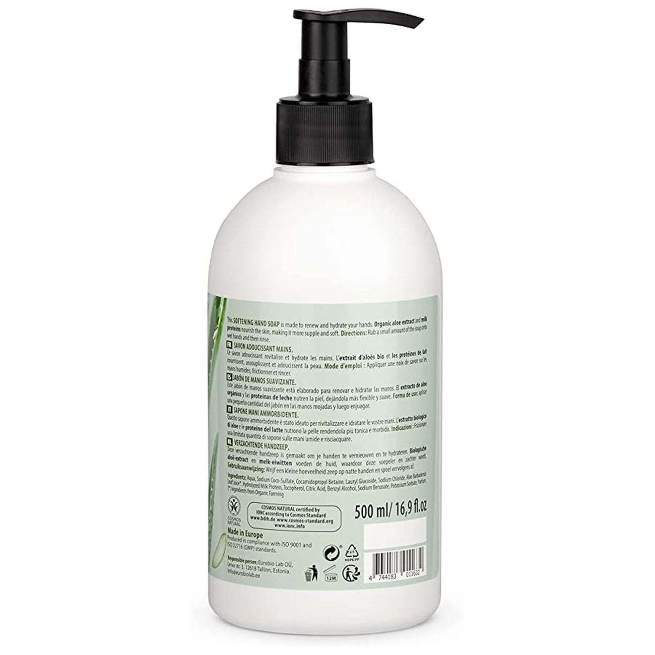 Softening Hand Soap Aloe & Milk 500ml [BLACK FRIDAY] - Eco Natural Products - Organic Shop - Hand Soap