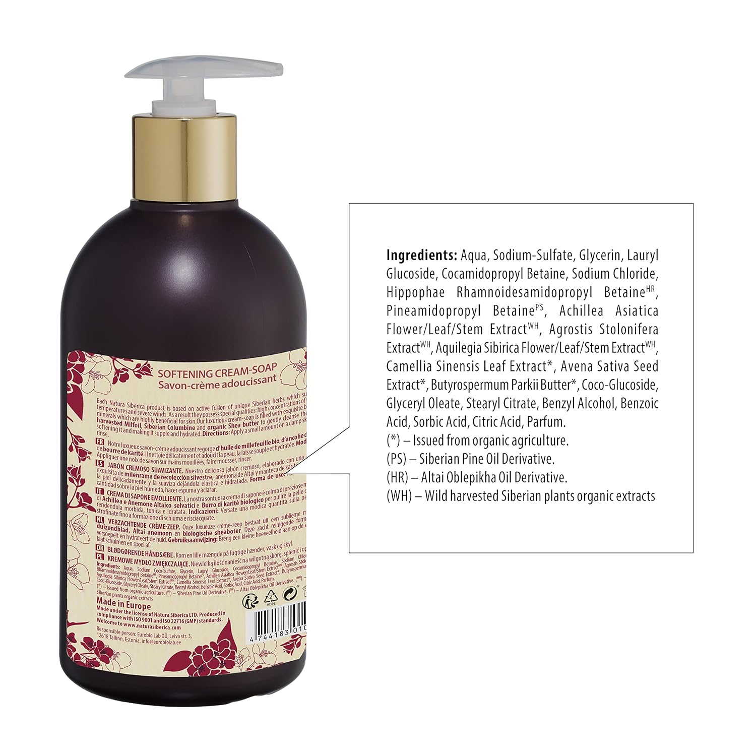Softening Liquid Hand & Body Soap 500ml - Natura Siberica - Liquid Soap - Eco Natural Products