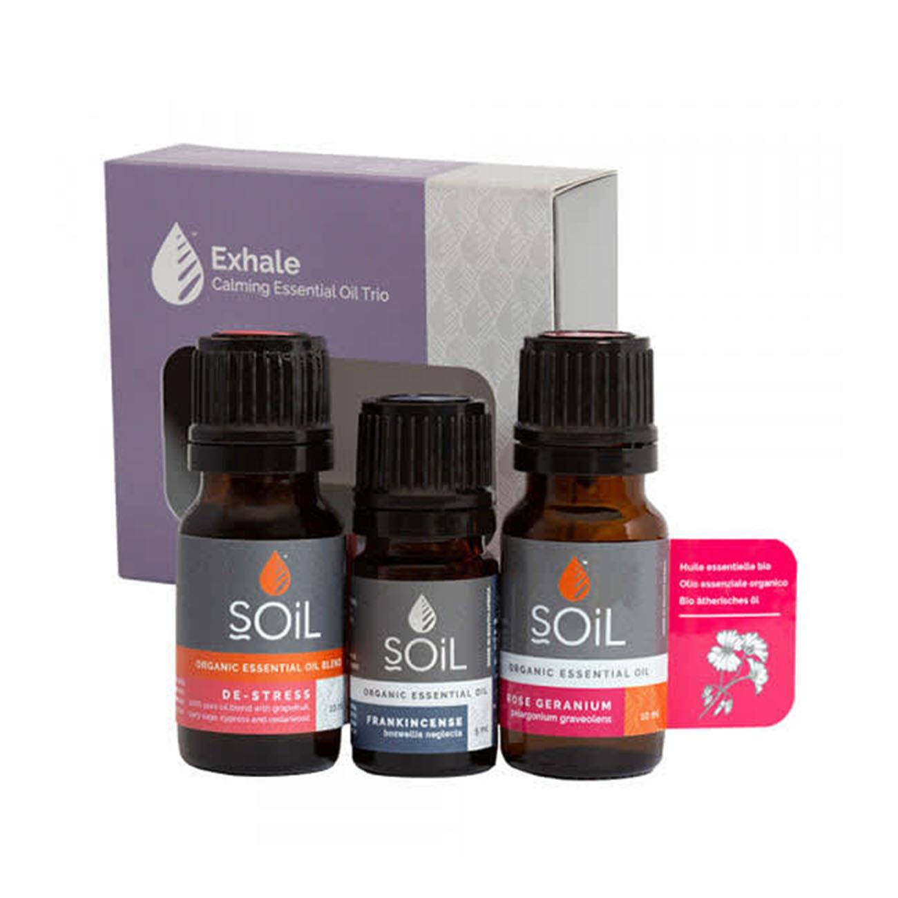 Soil Organic Exhale Essential Oil Gift Set 1x 5ml & 2x 10ml [BLACK FRIDAY] - Eco Natural Products - SOIL - Essential oils