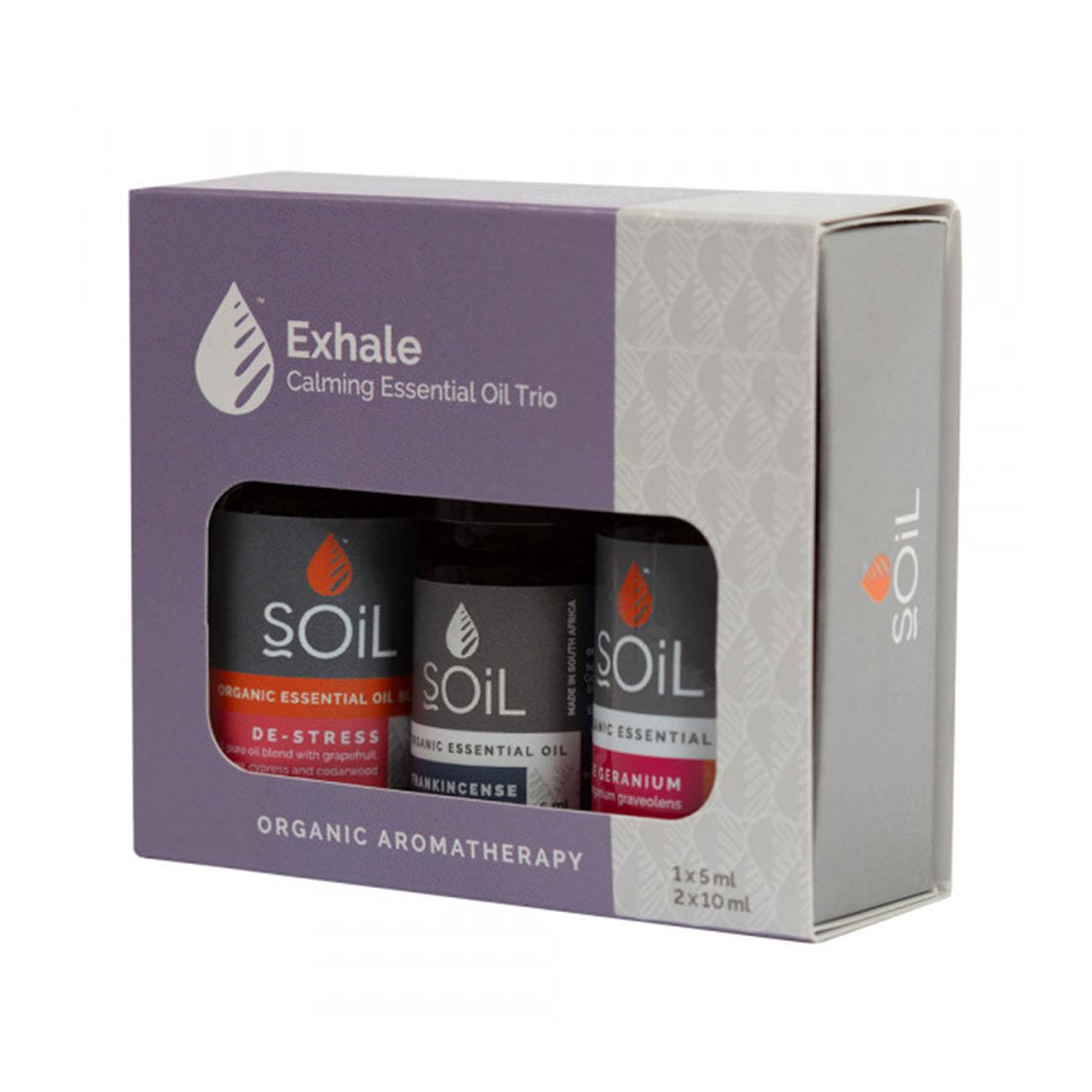 Soil Organic Exhale Essential Oil Gift Set 1x 5ml & 2x 10ml [BLACK FRIDAY] - Eco Natural Products - SOIL - Essential oils