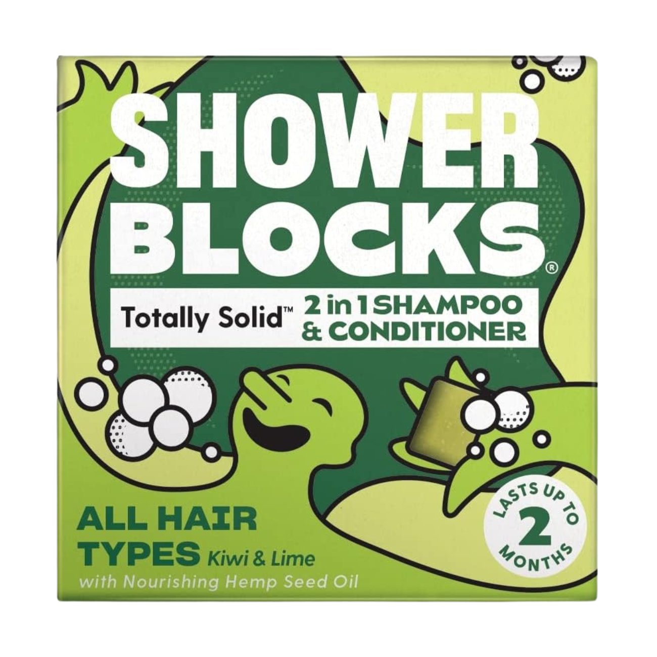 Solid Shampoo & Conditioner 2 in 1 - All Hair Types 60g - Shower Blocks - Shampoo - Eco Natural Products