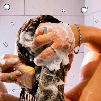 Solid Shampoo & Conditioner 2 in 1 - Itchy Scalp 60g - Shower Blocks - shampoo and conditioner - Eco Natural Products