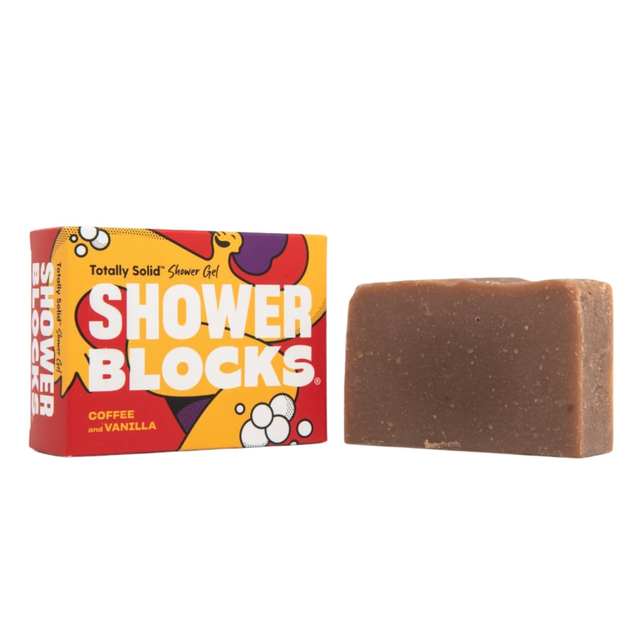 Solid Shower Gel: Coffee & Vanilla 100g - Shower Blocks - Body Wash - Eco Natural Products