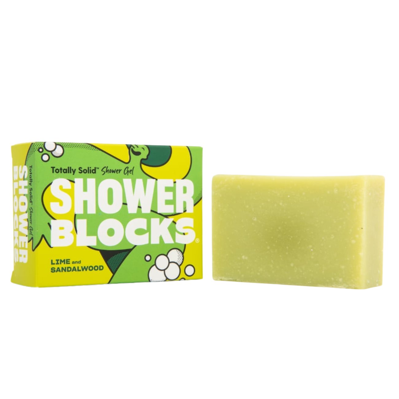 Solid Shower Gel: Lime & Sandalwood 100g - Shower Blocks - shower gel - Eco Natural Products