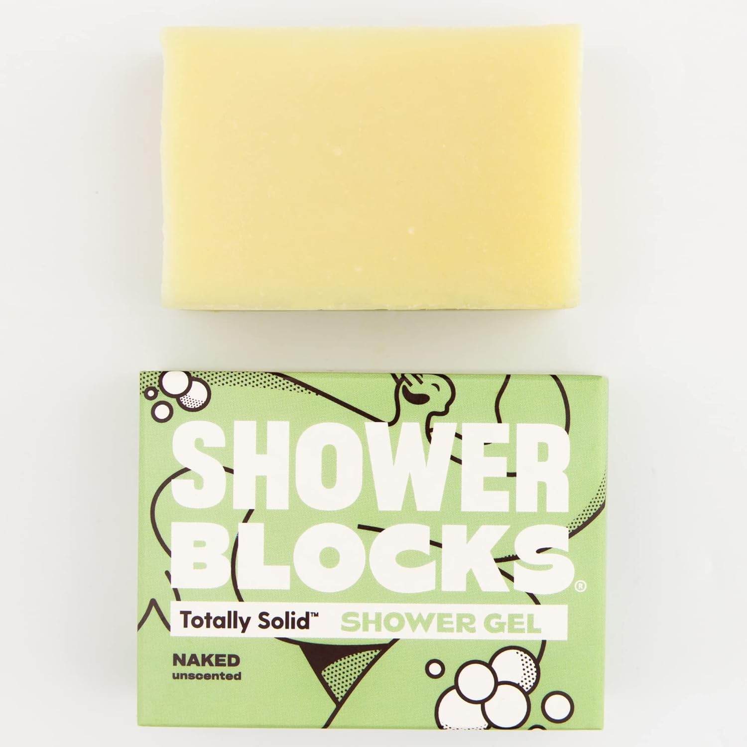 Solid Shower Gel: Naked Unscented 100g - Shower Blocks - Body Wash - Eco Natural Products