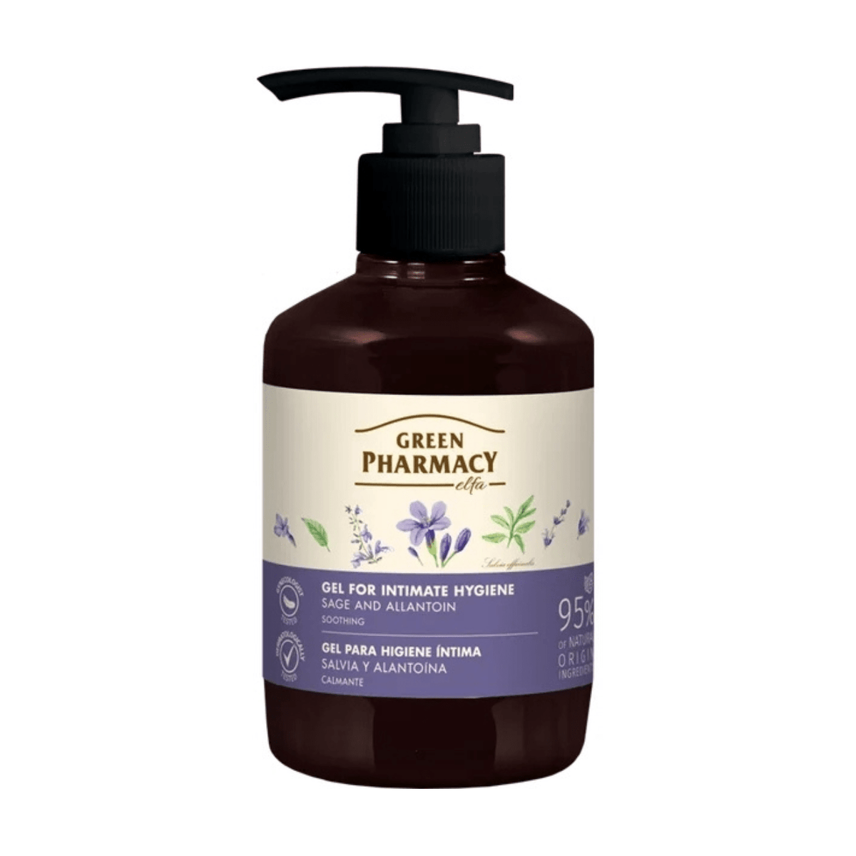 Soothing Intimate Hygiene Gel Sage & Allantoin 370ml - Green Pharmacy - Intimate Hygiene Gel - Green Pharmacy