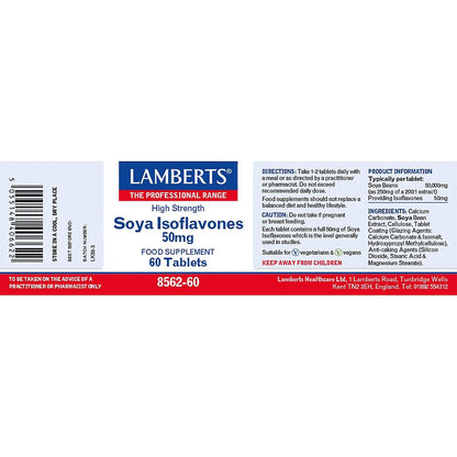 Soya Isoflavones 50mg 60 Tablets - Lamberts - Food Supplement - Eco Natural Products
